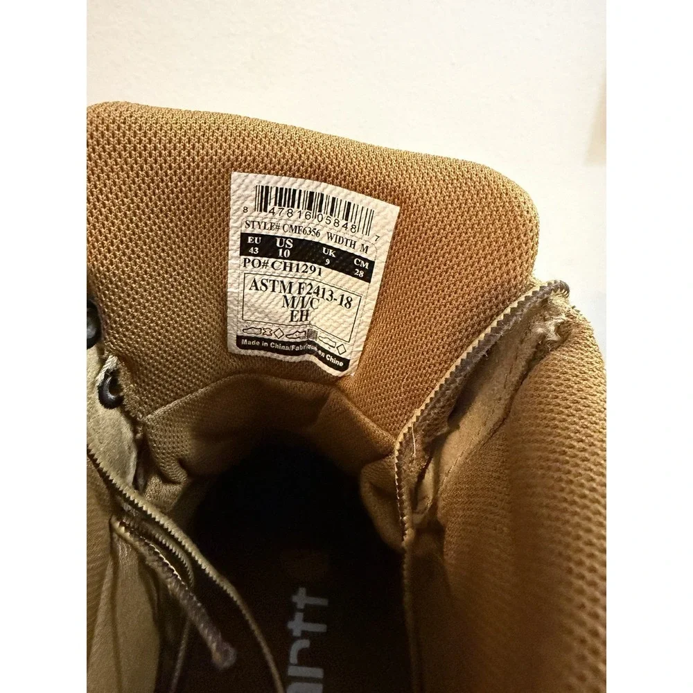 Carhartt Ground Force Work Boots Wheat Waterproof Composite Toe CMR 8939 Mens 10